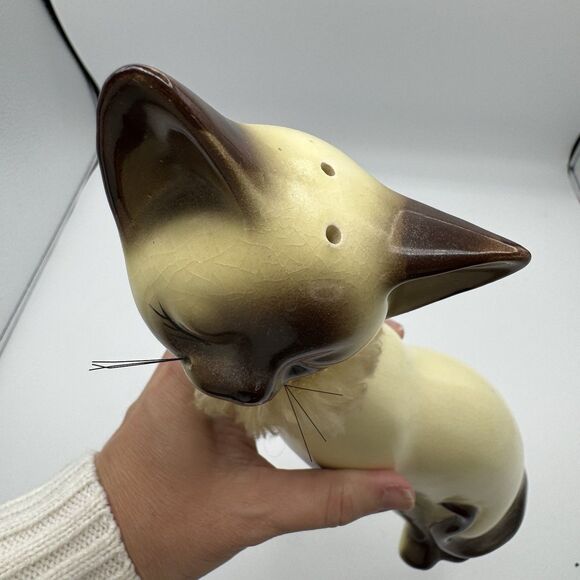Vintage 1950s MCM Fancy Siamese Kitty Figurine Made In Japan - Picture 6 of 16